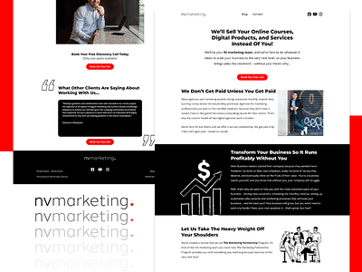 Website Design in Red/White/Black