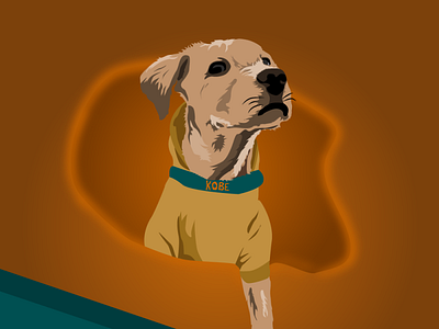 Illustration of Labrador Dog named Kobe graphic design illustration