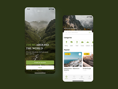 Travel app app design interface mobile ui ux