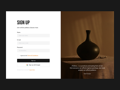 Sign up page/Registration form design desktop form interface registration sign in sign up ui ux web