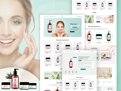 Ishtar Cosmetics - Website Redesign cosmetics figma redesign ui ui design uiux ux webshop website website design