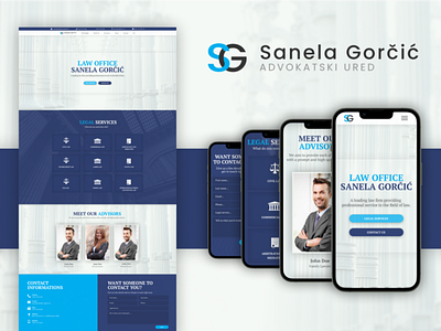 Law Office | Website Redesign V1 blue homepage landing page law law office lawyer light ui design uiux ux web app web design website redesign white