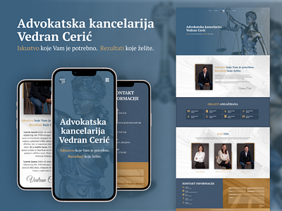 Law Office | Website Redesign blue gold law law office lawyer office ui design uiux ux web app web design website website redesign