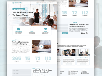 Net Consulting | Website Redesign agency blue consulting corporate design figma homepage landing page light ui design web app web design website white