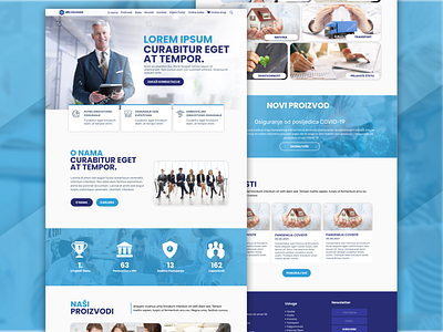 Insurance Company Web | Landing Page Concept design homepage landing page ui design uiux ux web design website
