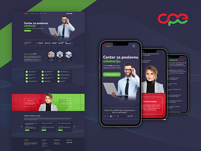 CPE - Website Redesign Idea (Dark) design homepage illustration landing page logo ui design uiux ux web design website