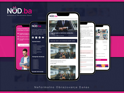 Neformalno Obrazovanje Danas - NOD.ba design landing page uiux web design website