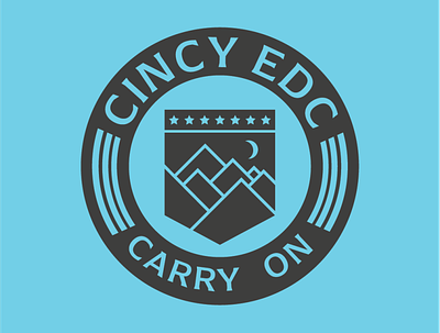 CincyEDC Logo branding branding and identity cincinnati edc every day carry logo simple
