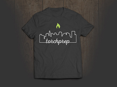 Torchprep City Flame Shirt black cincinnati city flame green outline script shirt skyline tshirt white