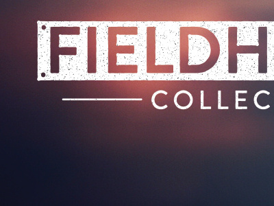 Fieldhouse Collective Logo branding handmade logo rustic stamp vintage white