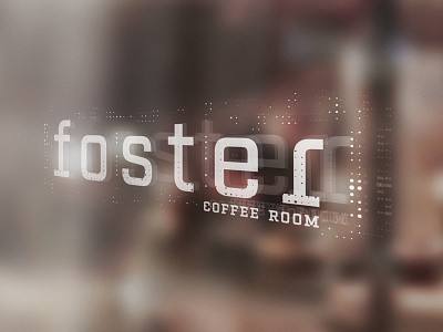 foster coffee room logo concept brand coffee coffee shop logo logotype storefront window