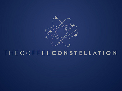 Logo Concept blue coffee concept constellation galaxy gradient logo space stars