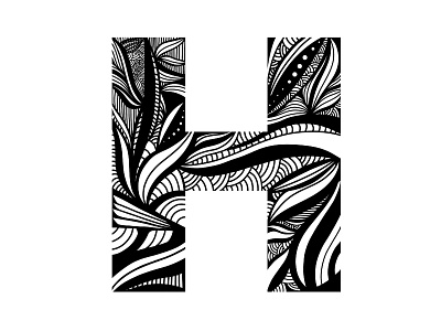 H Doodle abstract cincinnati design doodle goodtype hand drawn illustration letter letter h mark procreate typography zenart