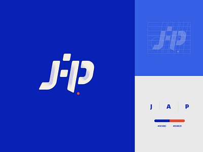 J A P Monogram branding design lettering letters logo vector