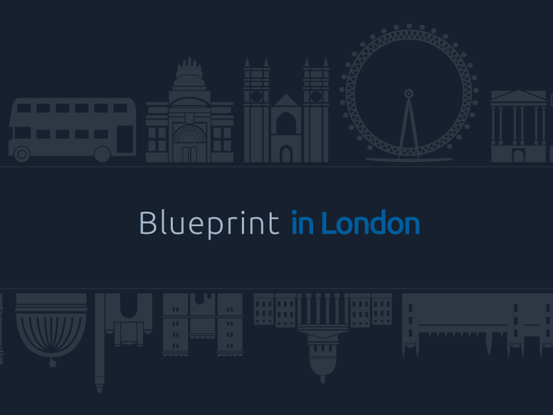 Blueprint In London blue blueprint landmark london london bus london eye poster properties real estate
