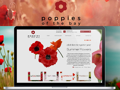 Poppies of the bay bay best web design brand flowers identity logo poppies summer web design