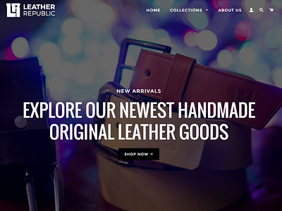 Leather Republic brand identity leather republic leather website logo design responsive design user interface web design