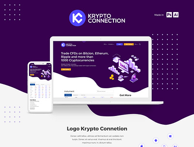 Krypto Connection Brading branding design logo design ui web design