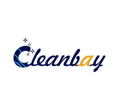 Cleanbay Logo blue branding business insta instagram logo small business business