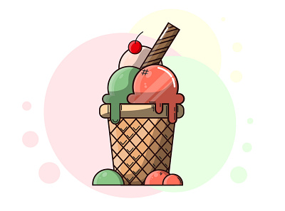 Ice Cream art icecream illustration illustrator vector vectorart