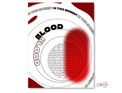 Poster design "In this moment - Blood" adobe illustrator art design design art design poster graphic graphic design graphicdesign illustration portfolio postcard poster poster art poster design vector vector art vector illustration vectorart