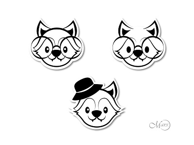 Wolf stickers design