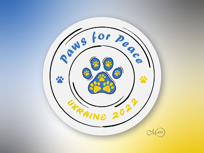 Paws for Peace 2022 adobe illustrator branding graphic design illustration logo nowar paws peace pets print sticker ukraine vector vectorart wear wearprint
