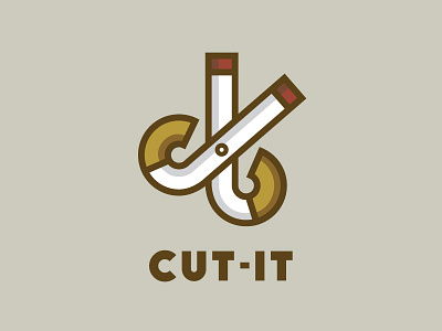Cut It Campaign Logo Concept branding cigarette concept debut identity logo scissors thick lines