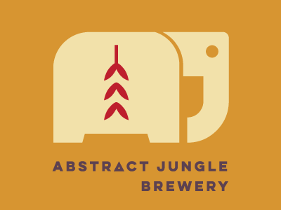 Abstract Jungle Logo a abstract animal brandin brewery elephan hops j logo