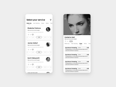 Service App Proposal app makeup mobile service sketch startup ui ux wireframing