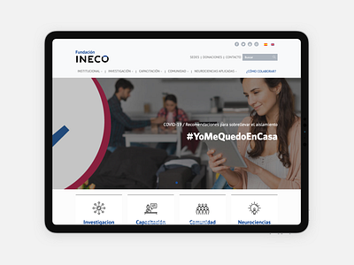 Fundacion INECO design fundation health ineco sketch ui ux web