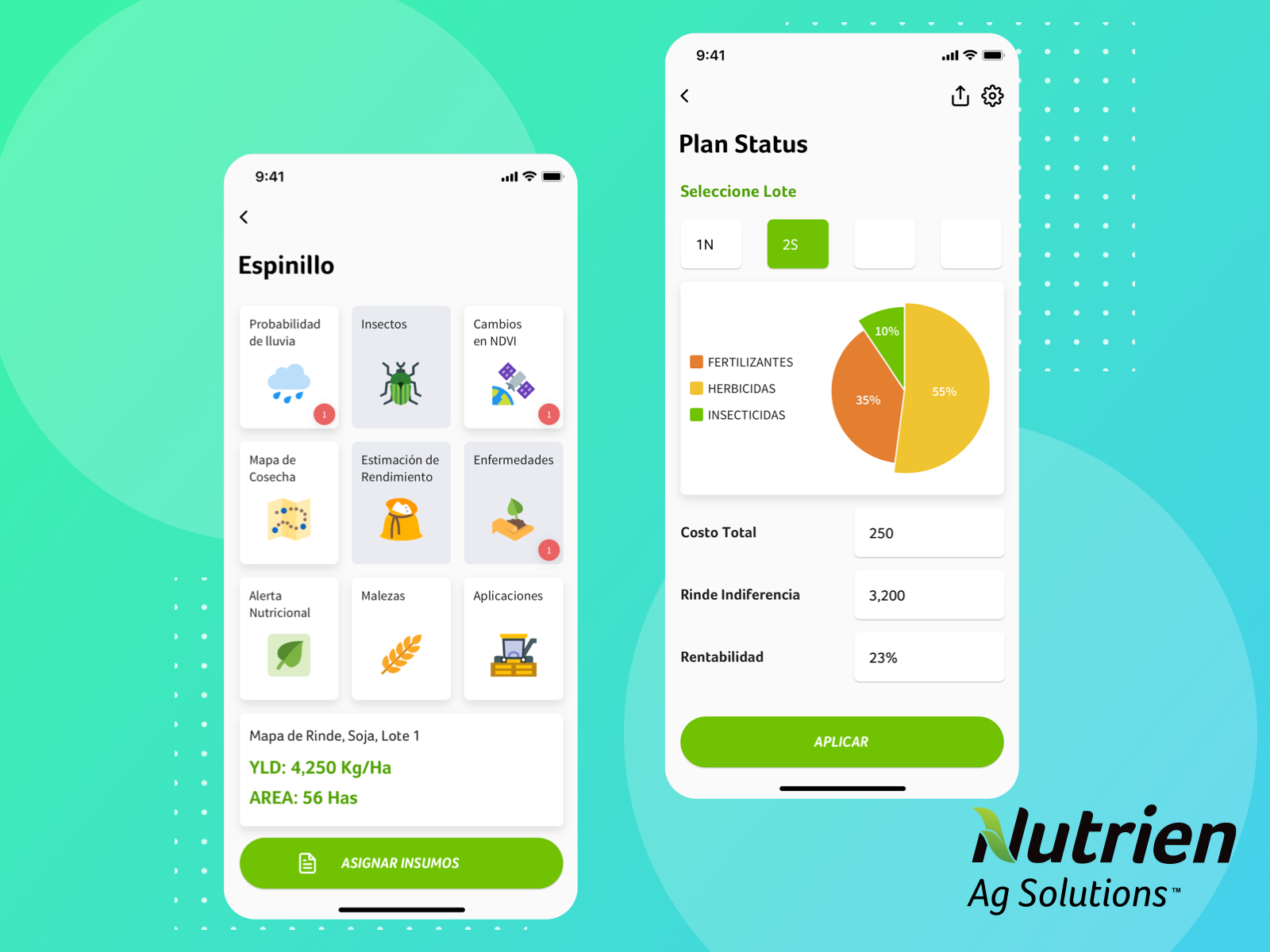 Nutrien Proposal by Goiar chars design farmer mobile sketch stats ui ux