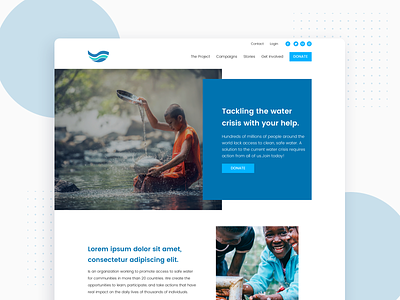 Water Foundation Proposal Landing Page