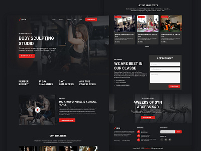 GYM/Fitness One page website UI UX Design app design apps dark website design fitness home page fitness website graphic design gym home page gym website gymfitness landing page ui ui ux user experience user interface website