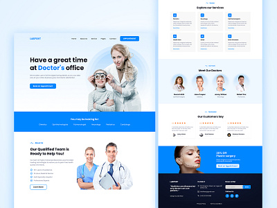 Medical Hospital Doctor Website Landing Page Design app design apps branding design doctor doctor landing page doctor website graphic design hospital hospital landing page hospital website landing page logo medical medical landinge page medical logo medical website nurse ui website