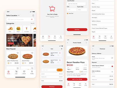 Restaurant Food Order & Delivery App Design - UX\UI Case Study app design application apps branding delivery delivery app design experience food food apps interface landing page logo real estate restaurant ui user web application website