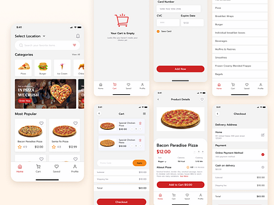 Restaurant Food Order & Delivery App Design - UX\UI Case Study