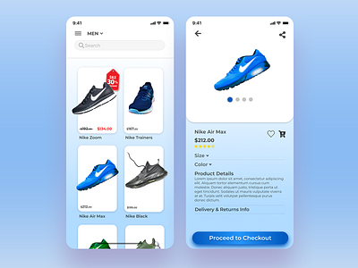 UI Design for Footwear Brand