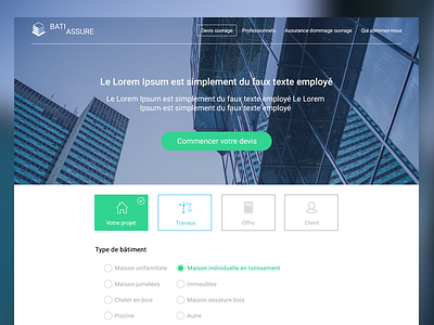 Insurance step form design layout ui ux webdesign