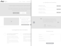 Wireframe formation page