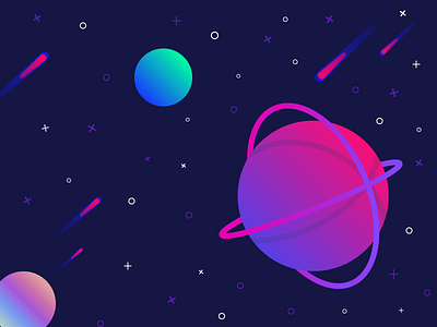 Planet Hopping branding colorful design gradients illustration planets space stars universe vector