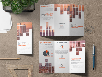 Tri-fold brochure Premium design presentation