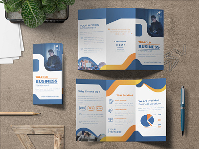 Tri-fold brochure brochure fold identity template tri trifold