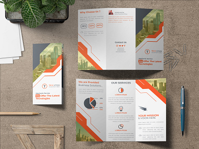 trifold brochure template agency brochure business company corporate creative design fold identity marketing template tri trifold trifold brochure