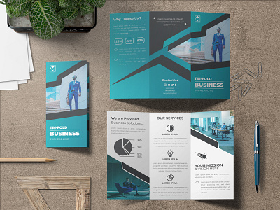 trifold brochure template agency brochure business company corporate creative design fold identity marketing template tri trifold trifold brochure