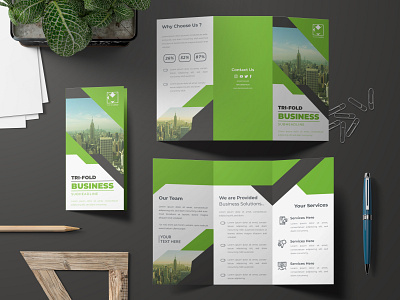 Trifold brochure template a4 agency branding brochure business company corporate creative design fold identity marketing template tri trifold trifold brochure