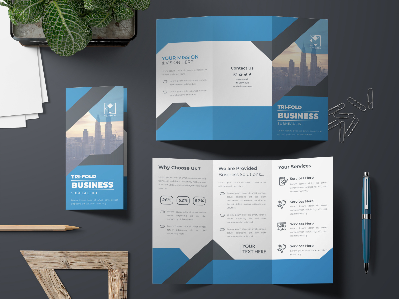 Trifold Brochure Template By Nasir Uddin On Dribbble