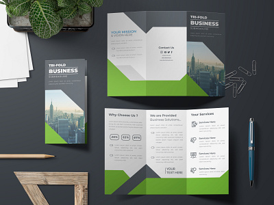 Tri-fold brochure template a4 agency brochure business company corporate creative design fold identity marketing template tri tri fold brochure trifold