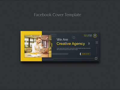 Business social media banner template with Facebook cove