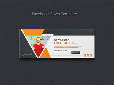 Fashion sale Facebook cover banner template